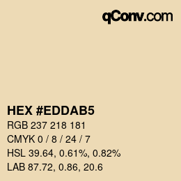 カラーコード: HEX #EDDAB5 | qconv.com