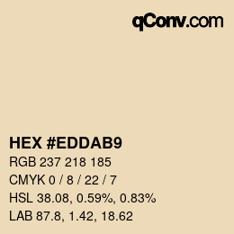 颜色代码: HEX #EDDAB9 | qconv.com