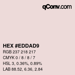 カラーコード: HEX #EDDAD9 | qconv.com