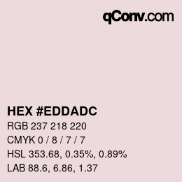 カラーコード: HEX #EDDADC | qconv.com