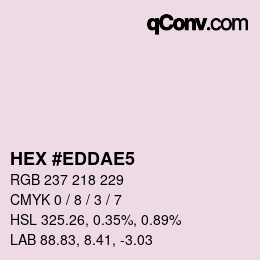 カラーコード: HEX #EDDAE5 | qconv.com