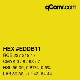 カラーコード: HEX #EDDB11 | qconv.com