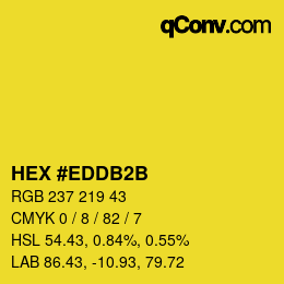 Color code: HEX #EDDB2B | qconv.com