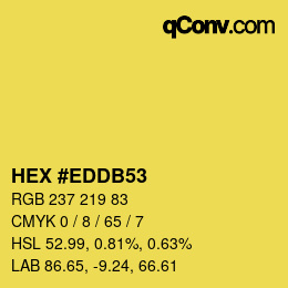 Color code: HEX #EDDB53 | qconv.com