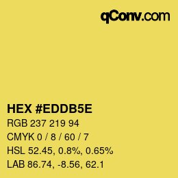 Código de color: HEX #EDDB5E | qconv.com