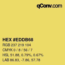 カラーコード: HEX #EDDB68 | qconv.com