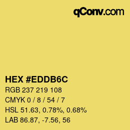 カラーコード: HEX #EDDB6C | qconv.com