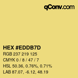 カラーコード: HEX #EDDB7D | qconv.com