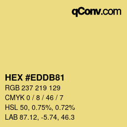 Color code: HEX #EDDB81 | qconv.com