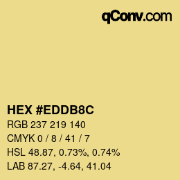 カラーコード: HEX #EDDB8C | qconv.com