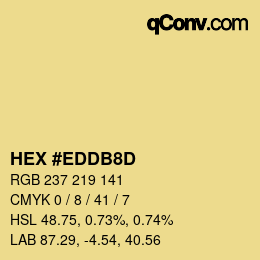 カラーコード: HEX #EDDB8D | qconv.com