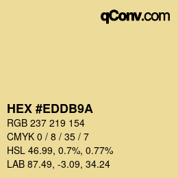 カラーコード: HEX #EDDB9A | qconv.com