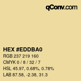 カラーコード: HEX #EDDBA0 | qconv.com
