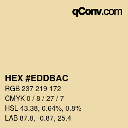 カラーコード: HEX #EDDBAC | qconv.com