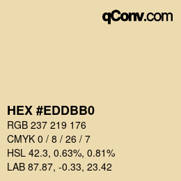 カラーコード: HEX #EDDBB0 | qconv.com