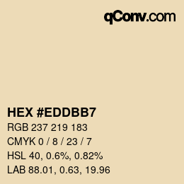カラーコード: HEX #EDDBB7 | qconv.com