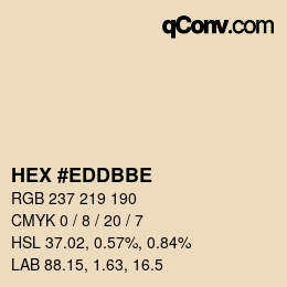 カラーコード: HEX #EDDBBE | qconv.com