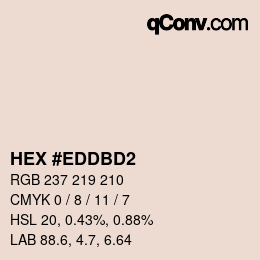Color code: HEX #EDDBD2 | qconv.com