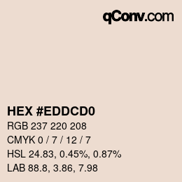 颜色代码: HEX #EDDCD0 | qconv.com