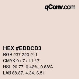 カラーコード: HEX #EDDCD3 | qconv.com