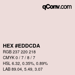 颜色代码: HEX #EDDCDA | qconv.com