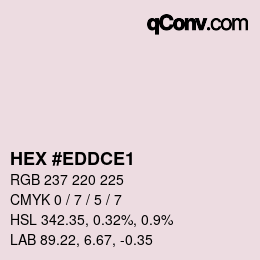 Color code: HEX #EDDCE1 | qconv.com