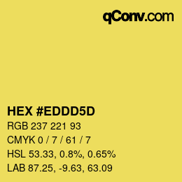 カラーコード: HEX #EDDD5D | qconv.com