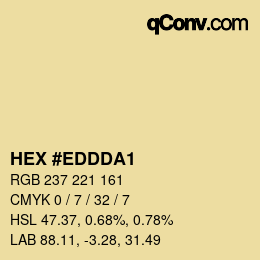 カラーコード: HEX #EDDDA1 | qconv.com