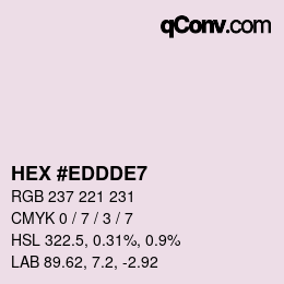 Color code: HEX #EDDDE7 | qconv.com