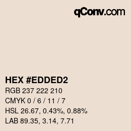 カラーコード: HEX #EDDED2 | qconv.com