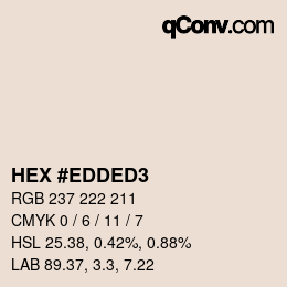 カラーコード: HEX #EDDED3 | qconv.com
