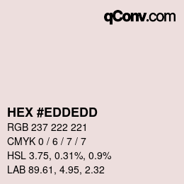 Color code: HEX #EDDEDD | qconv.com