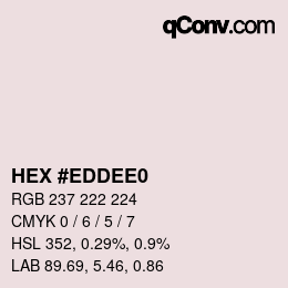 颜色代码: HEX #EDDEE0 | qconv.com