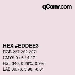 Color code: HEX #EDDEE3 | qconv.com