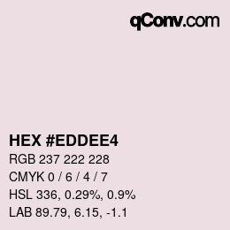 颜色代码: HEX #EDDEE4 | qconv.com