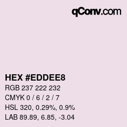 カラーコード: HEX #EDDEE8 | qconv.com