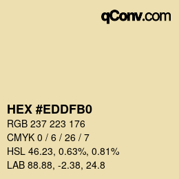 カラーコード: HEX #EDDFB0 | qconv.com