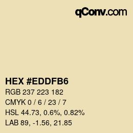 Color code: HEX #EDDFB6 | qconv.com
