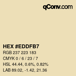 カラーコード: HEX #EDDFB7 | qconv.com