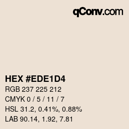 颜色代码: HEX #EDE1D4 | qconv.com