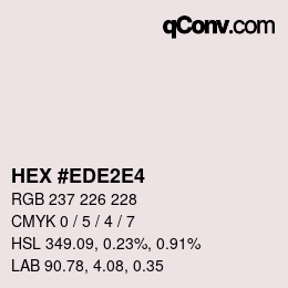 カラーコード: HEX #EDE2E4 | qconv.com