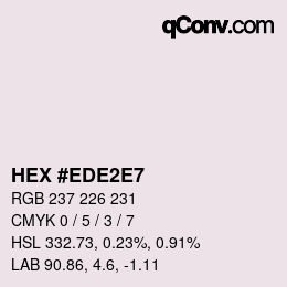 カラーコード: HEX #EDE2E7 | qconv.com