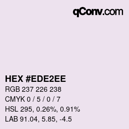 カラーコード: HEX #EDE2EE | qconv.com