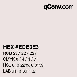 カラーコード: HEX #EDE3E3 | qconv.com