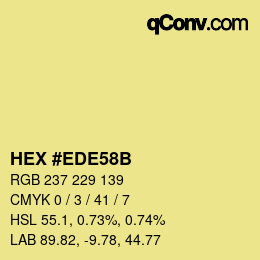 Color code: HEX #EDE58B | qconv.com