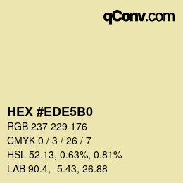 カラーコード: HEX #EDE5B0 | qconv.com