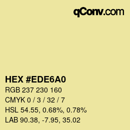 カラーコード: HEX #EDE6A0 | qconv.com