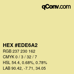 カラーコード: HEX #EDE6A2 | qconv.com