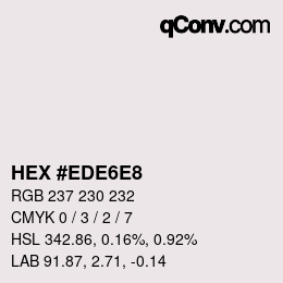 カラーコード: HEX #EDE6E8 | qconv.com