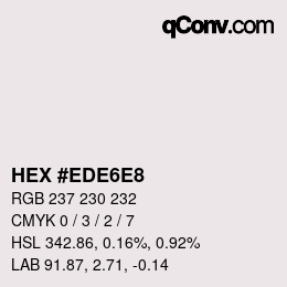 カラーコード: HEX #EDE6E8 | qconv.com